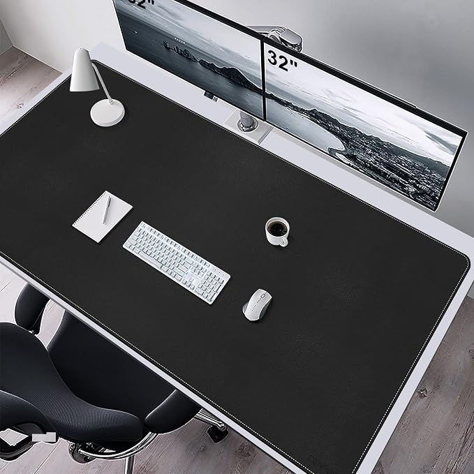 CENNBIE Leather Desk Mat, Extended Non-Slip Mouse Pad, Waterproof PU Leather - Image 5