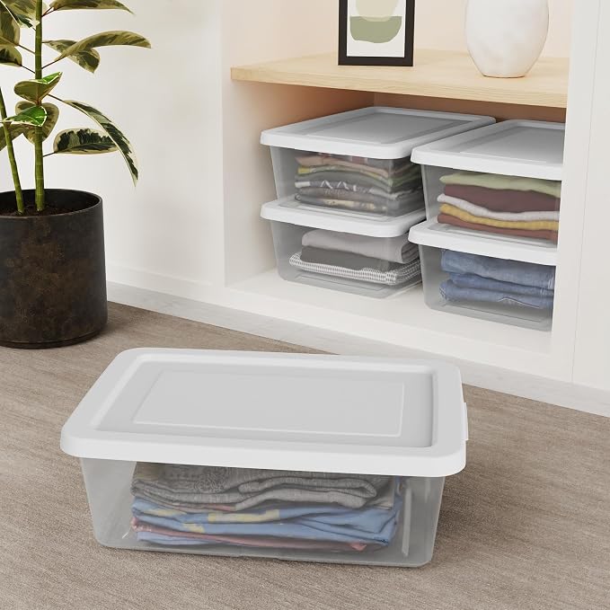 Triplenet Pricing 45-Pack 12-Quart Clear Plastic Storage Bins - Image 3