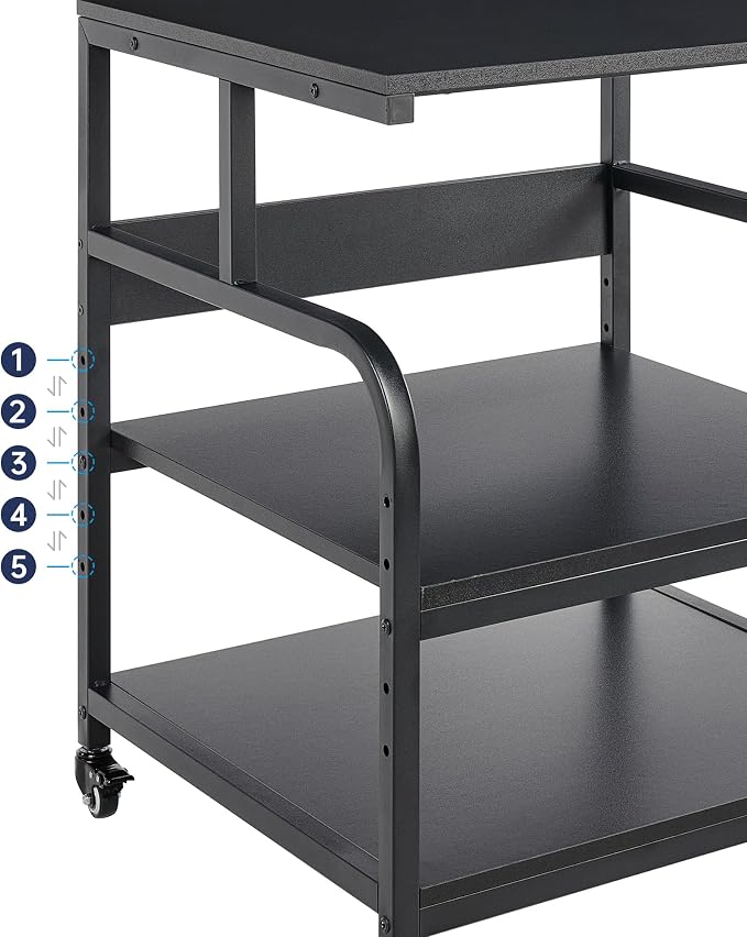 Fannova 25.6" x 23.6" Extra Large Printer Stand Table - Image 4
