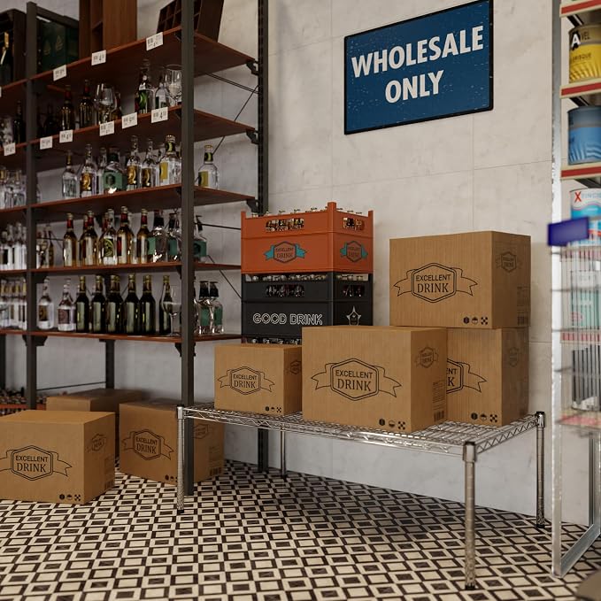 Regal Altair 24" Deep x 42" Wide x 14" Height Wire Shelving Kit | 1-Tier | NSF - Image 7