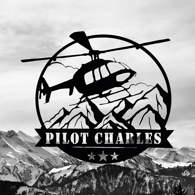 Personalized Metal Airplane Wall Art, Airplane Name Sign, Customized Pilot Name - Image 2