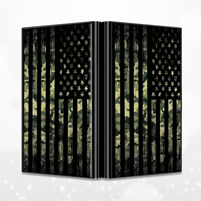 Slim Credit Card Holder, Military Camouflage American Flag RFID Blocking Metal - Image 4