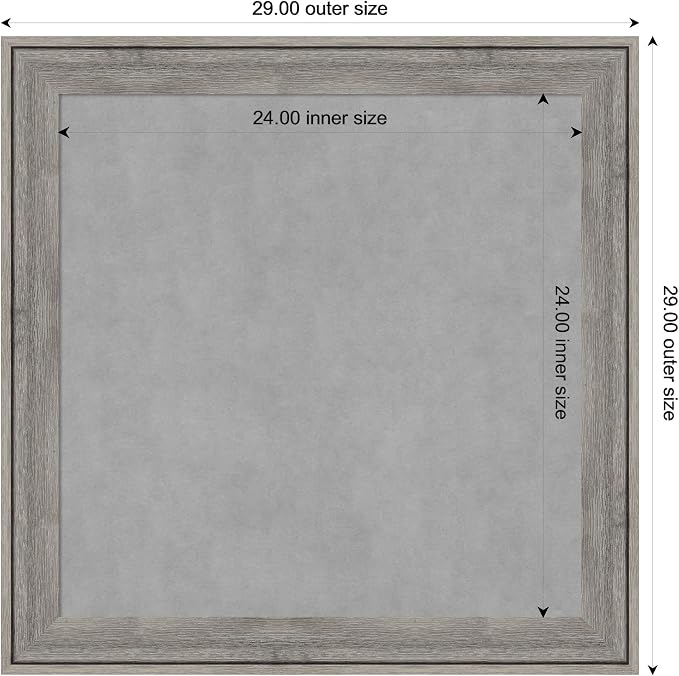 Amanti Art Grey Framed Magnetic Board 29x29 Medium Vision Board - Image 3