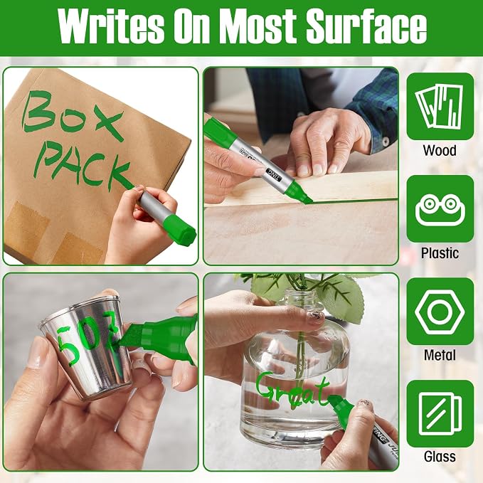 Fuutreo 10 Pack Jumbo Permanent Markers Bulk Large Chisel Tip Permanent Markers - Image 5
