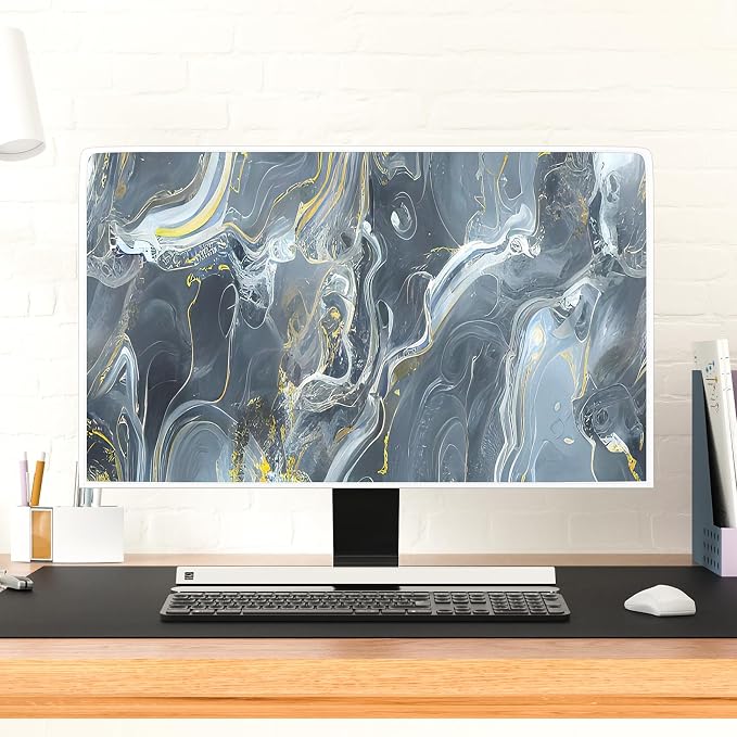 Baocicco Gray Gold Marble Waterproof 45, 48 Inch TV Dust Cover Anti-Static - Image 4
