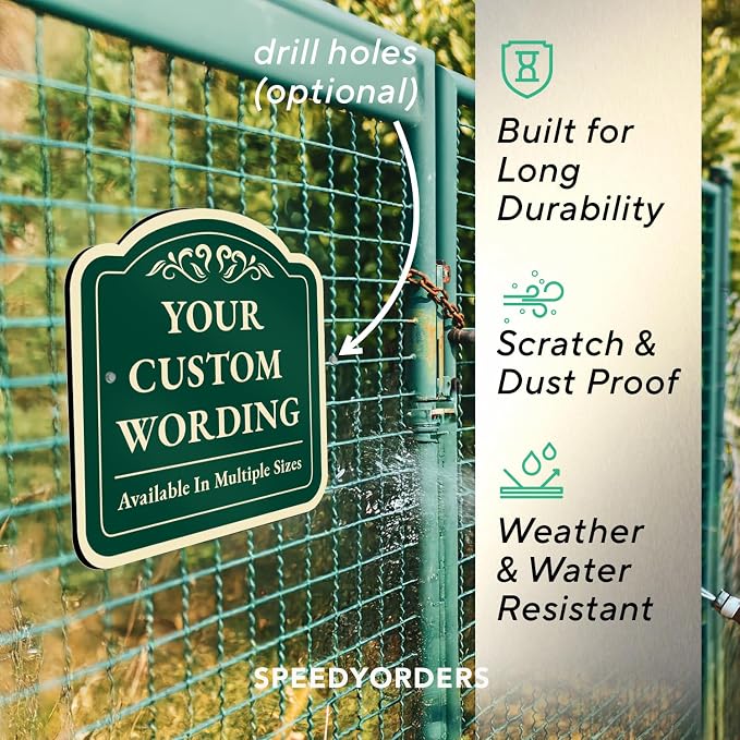 Custom Decorative Outdoor Metal, Personalized Aluminum, Customized Driveway - Image 6