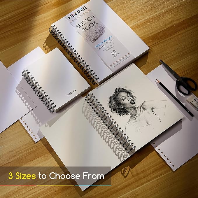 MEEDEN 6"x8" Sketchbook Paper Pad: 122lb/180gsm Spiral Bound Art Sketch Book - Image 8