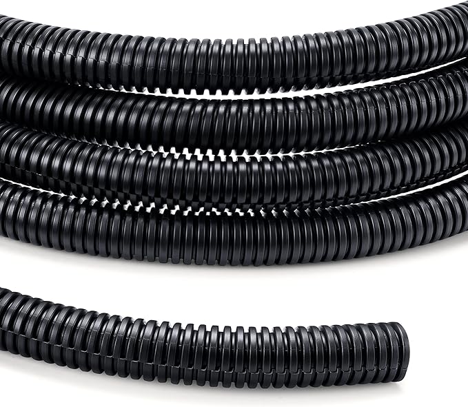 Wire Loom Tubing 1/4"-6.6ft 3/8”-6.6ft 1/2”-6.6ft, YCLYC Split Loom Cord by YCLYC
