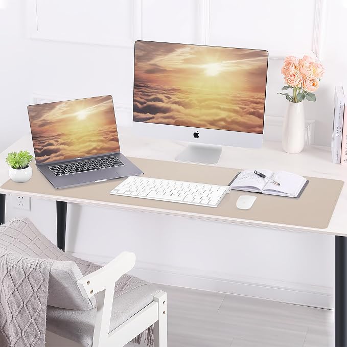 AFIING Leather Desk pad Protector, Large Non-Slip Office Desk Mat - Image 6