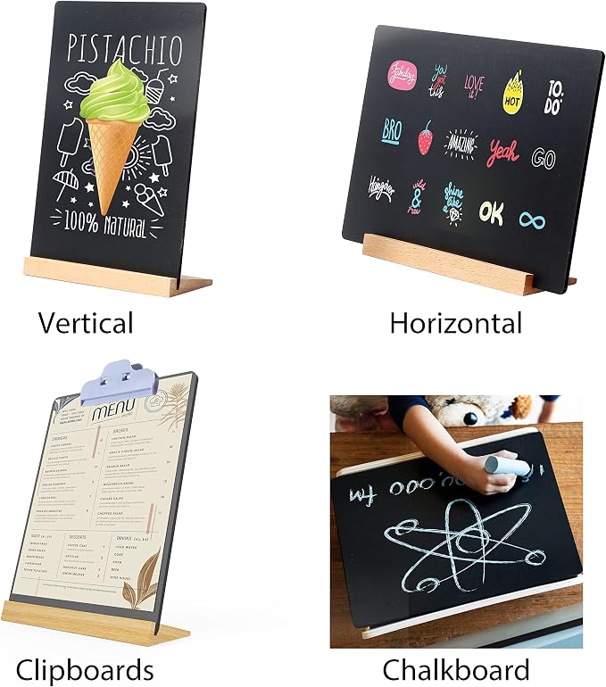 2 Pack 8.6x11.7 in Chalkboard Signs Small Chalk Board Signs - Image 3