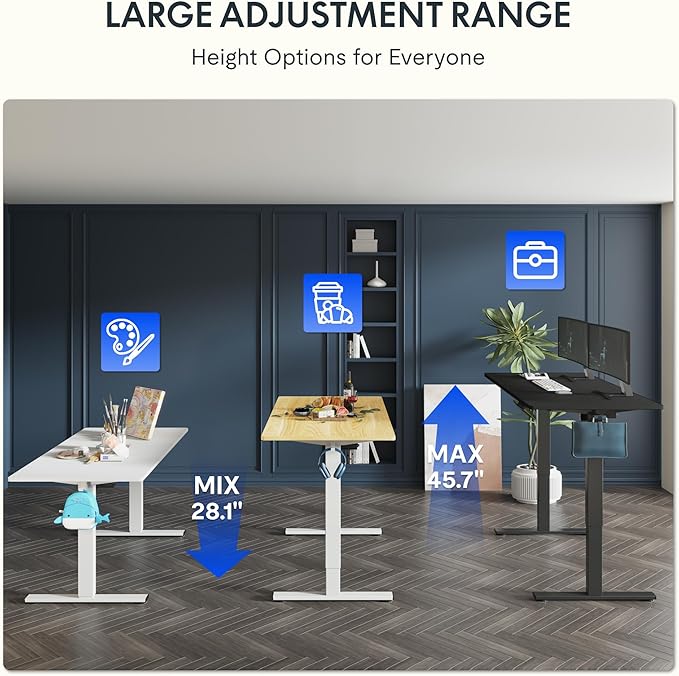 FLEXISPOT One-Piece Electric Standing Desk, 40 x 24 Inches Adjustable Desk - Image 3