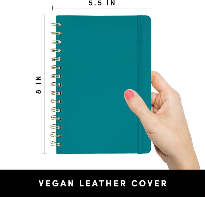PAPERAGE Graph Paper Spiral Notebook & Journal, 160 Pages, Medium 5.5 inches x - Image 2