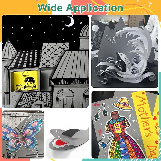 OcePor 100 Sheets Grey Cardstock Paper, Colored Printer Paper 8.5 x 11 - Image 7