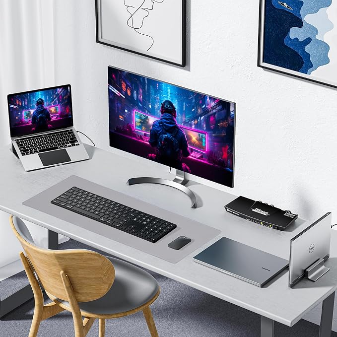 ALOANES Silvery Waterproof Desk Mat, Large Mouse Pad - Image 8