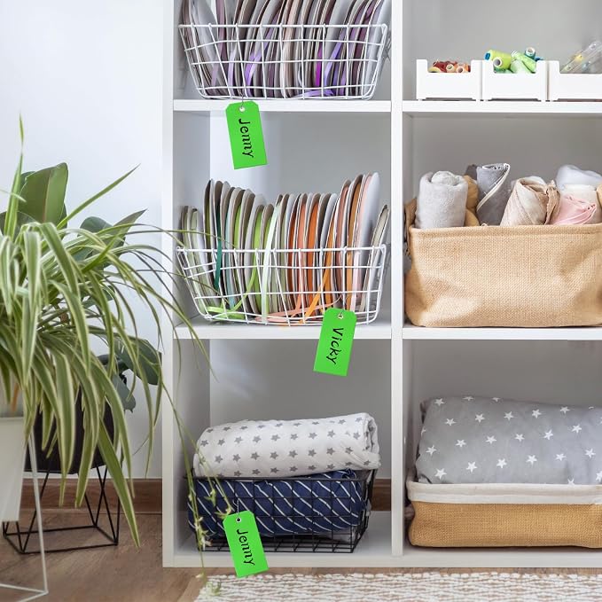 100 Green Tags with Wires - Image 5