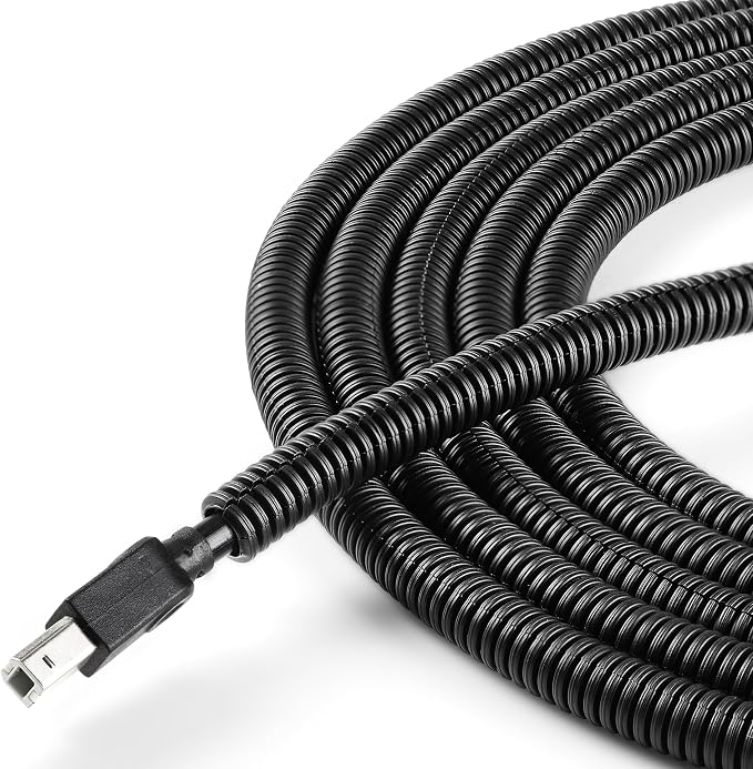 YCLYC Split Wire Loom 1/4 Inch, 25FT Wire Protector Tubing by YCLYC