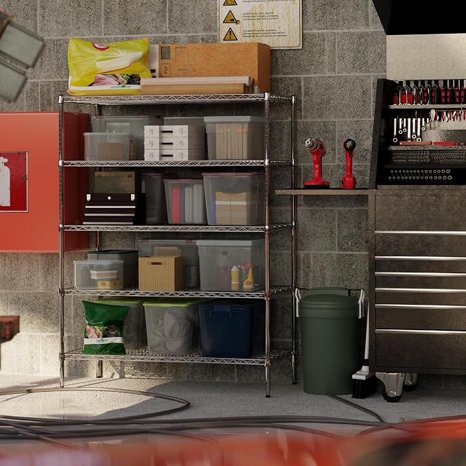 Regal Altair 24" Deep x 48" Wide x 64" Height Wire Shelving Kit | 5-Tier | NSF - Image 8