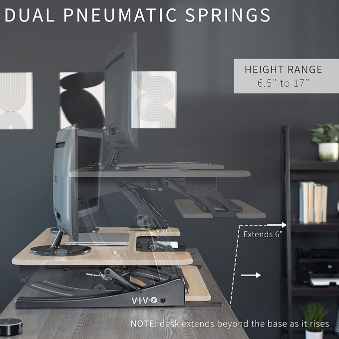 VIVO 36 inch Height Adjustable Stand Up Desk Converter, V Series, Quick Sit to - Image 5