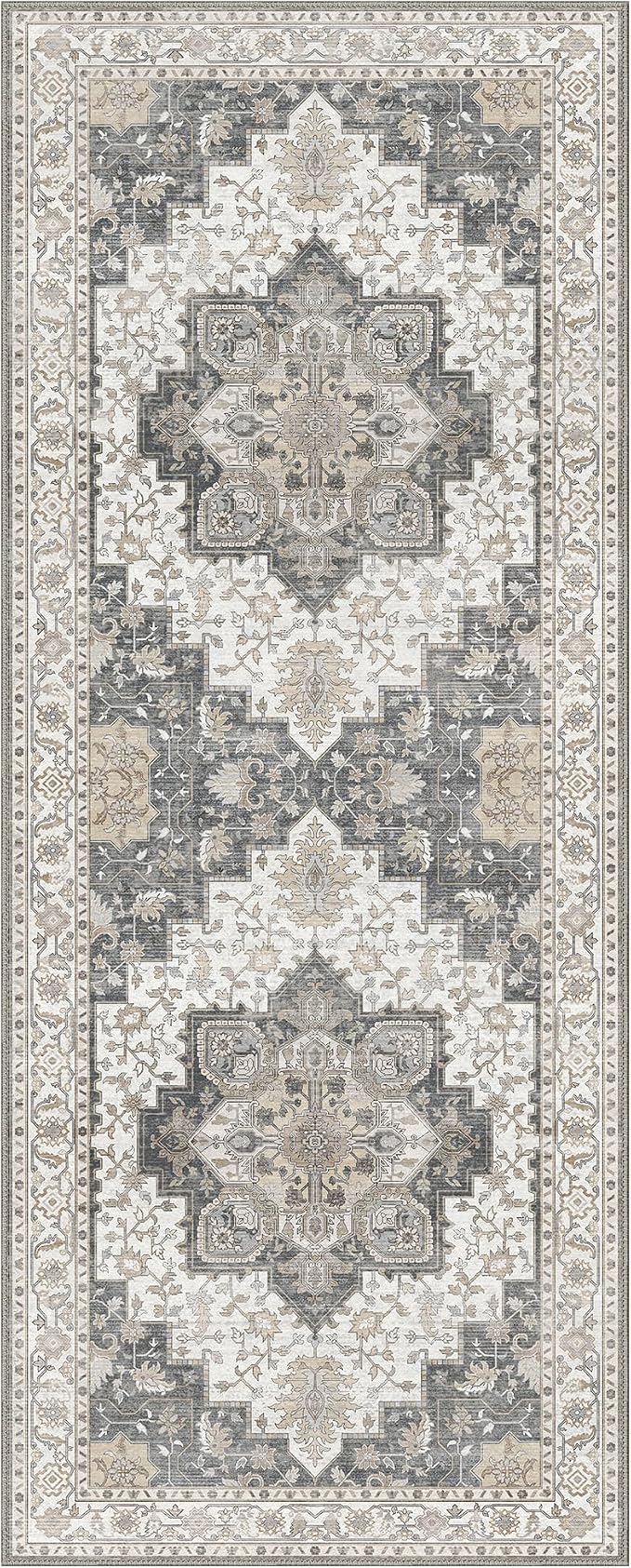 GENIMO 2x5 Runner Rugs for Hallway, Machine Washable Non Slip Vintage Retro Rugs - Image 7