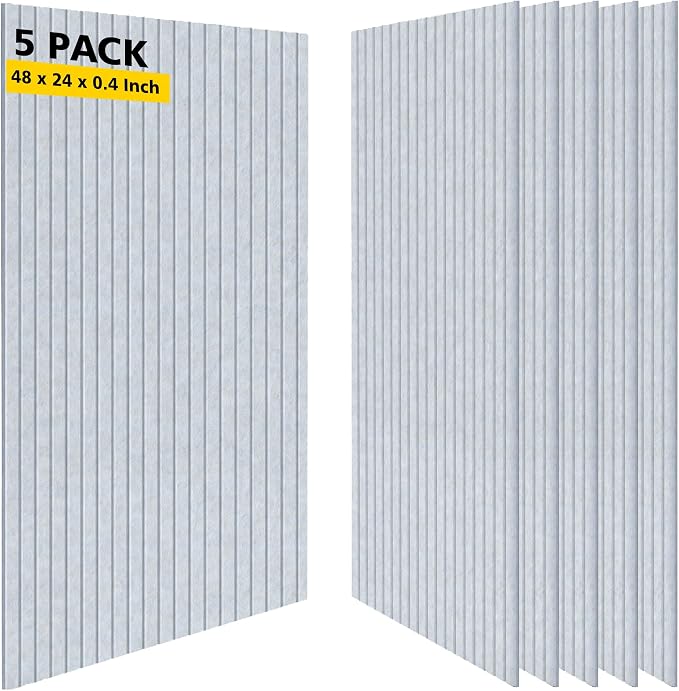 Acoustic Panels, 5 Pack Sound Panels, High-Density Large Acoustic Panels by AUTORIFIC