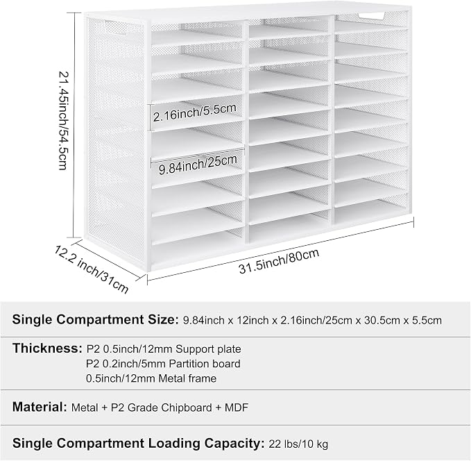 PAG-Mass Mail Sorter Adjustable Countertop Mail Holder, Heavy Duty Literature - Image 6