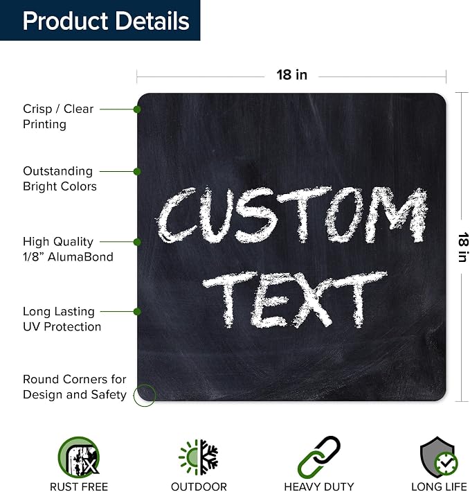 Custom Sign, Custom Street Sign, 11 Font Colors, 13 Font Styles, 4 Hole Options - Image 6