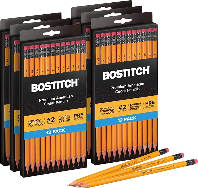 Bostitch Office Premium #2 Pencils, American Cedar Wood, Pre-Sharpened by BostitchOfficeProducts