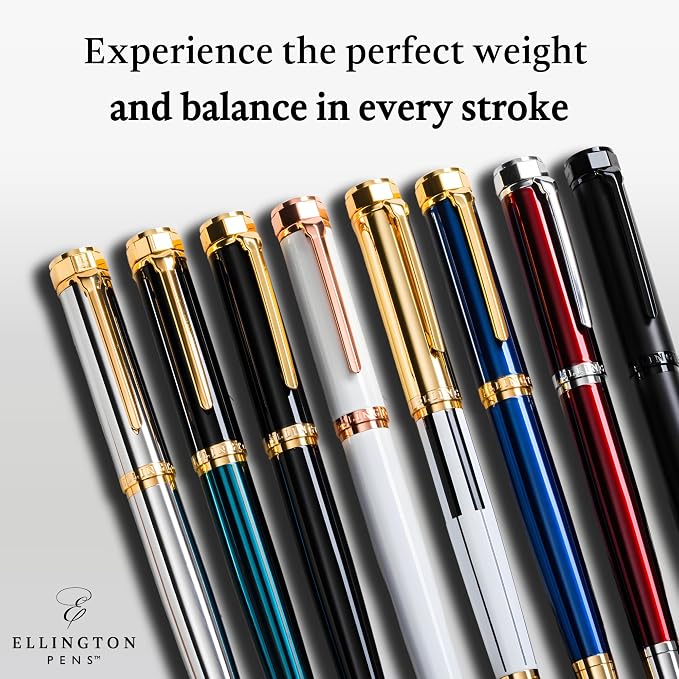 Ellington Pens Luxury Fountain Pen Set- Smooth Fine Nib- Includes 3 Ink - Image 6