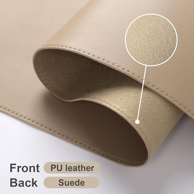 DAWNTREES Desk Mat Protector, PU Leather Desk Pad, Non Slip, Large Mouse Pad - Image 4