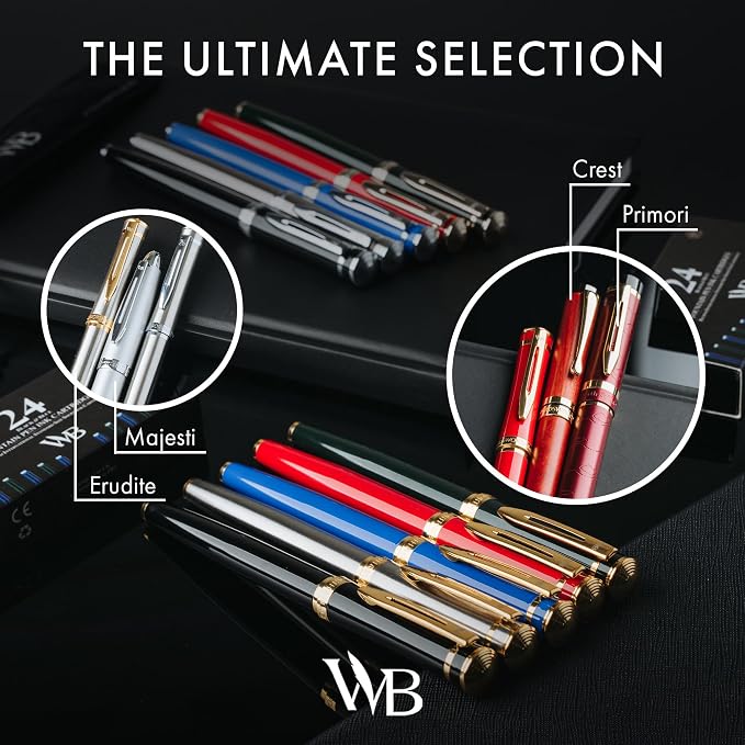 Wordsworth & Black Fountain Pen Set, Extra Fine Nib, Includes 24 Pack Ink - Image 9