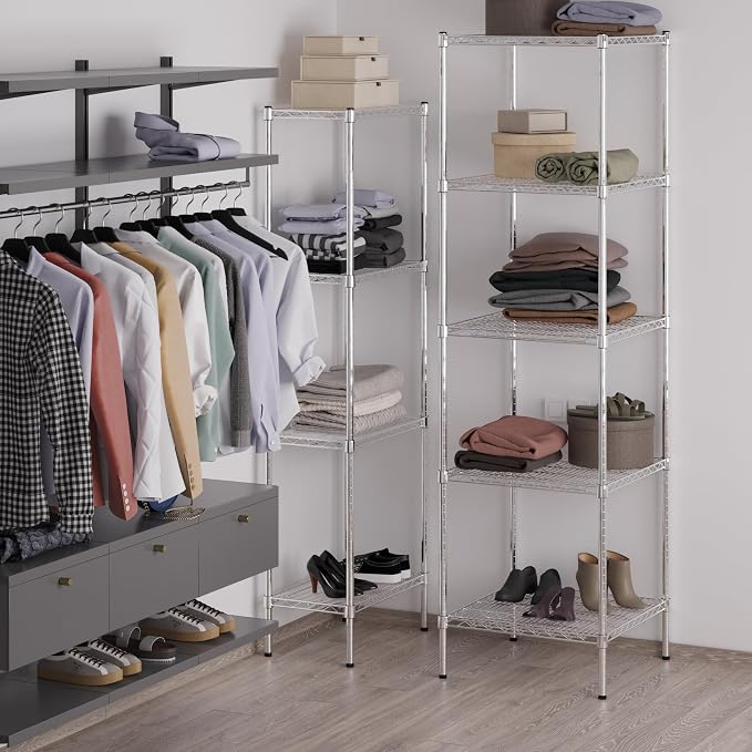 Regal Altair 24" Deep x 24" Wide x 86" Height Wire Shelving Kit | 5-Tier | NSF - Image 5