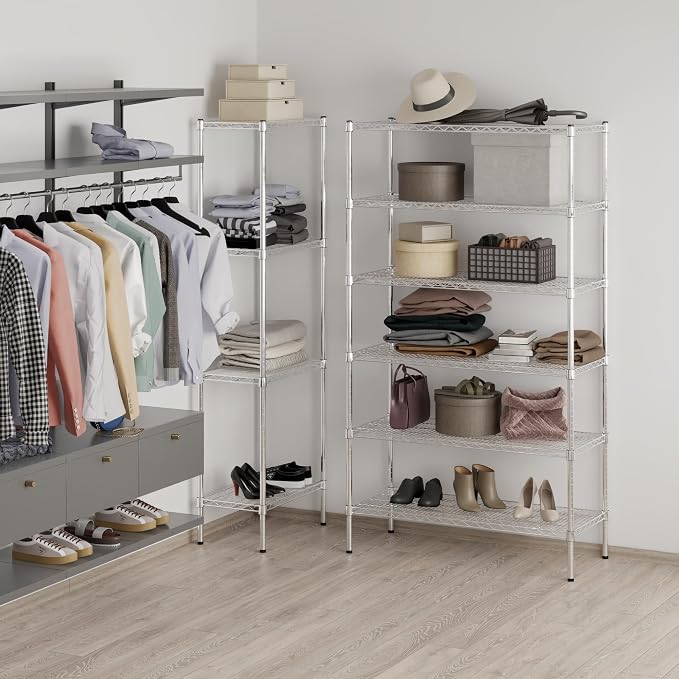 Regal Altair 18" Deep x 42" Wide x 74" Height Wire Shelving Kit | 6-Tier | NSF - Image 7