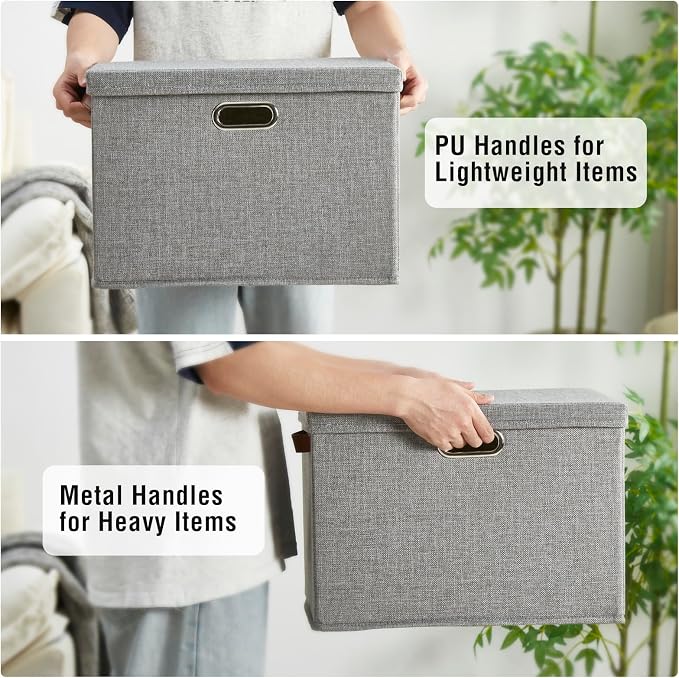 Roobyl 17" Large Collapsible Storage Bins - Image 4