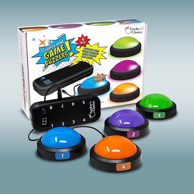 Teacher's Choice Light Up Game Buzzer System, Displays The Winning Player Loud - Image 9