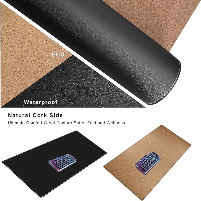 Mydours Dual-Sided PU Leather Desk Mat 31.5"x19.7" - Image 4