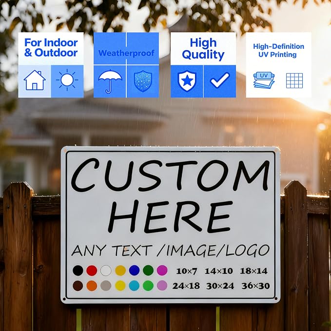 Custom Signs, Personalized Metal Signs-10×7inches-indoor/outdoor Weatherproof - Image 5