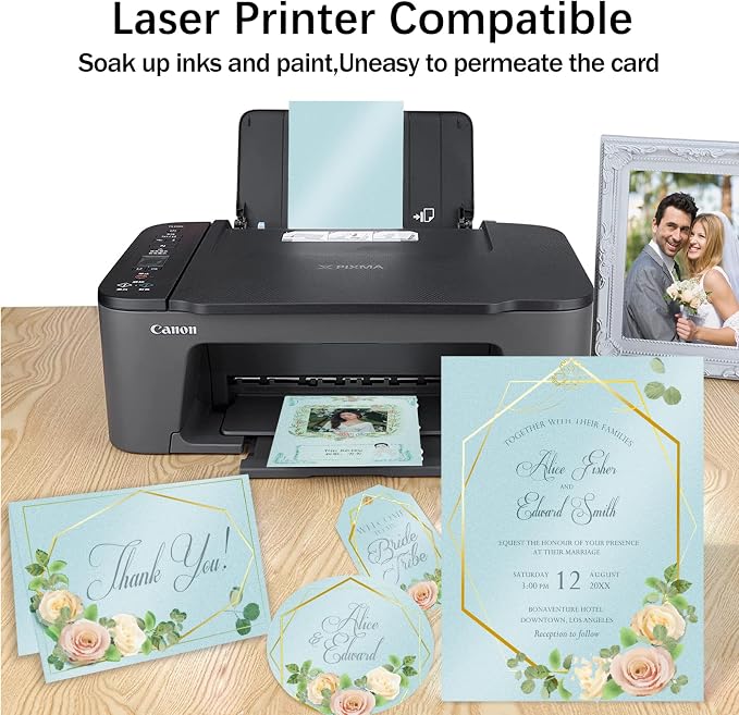 24 Sheets Blue Shimmer Cardstock 8.5 x 11 Metallic Paper, Goefun 80lb Card - Image 4