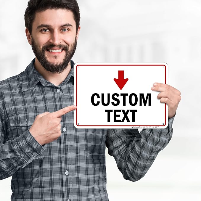 Custom Arrow, Custom Directional Sign, Down Arrow, 7x10 Inches, Rust Free .040 - Image 2