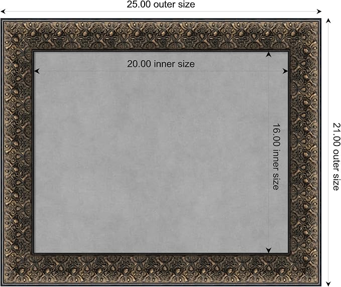 Amanti Art Black Framed Magnetic Board 21x25 Small Vision Board - Image 3