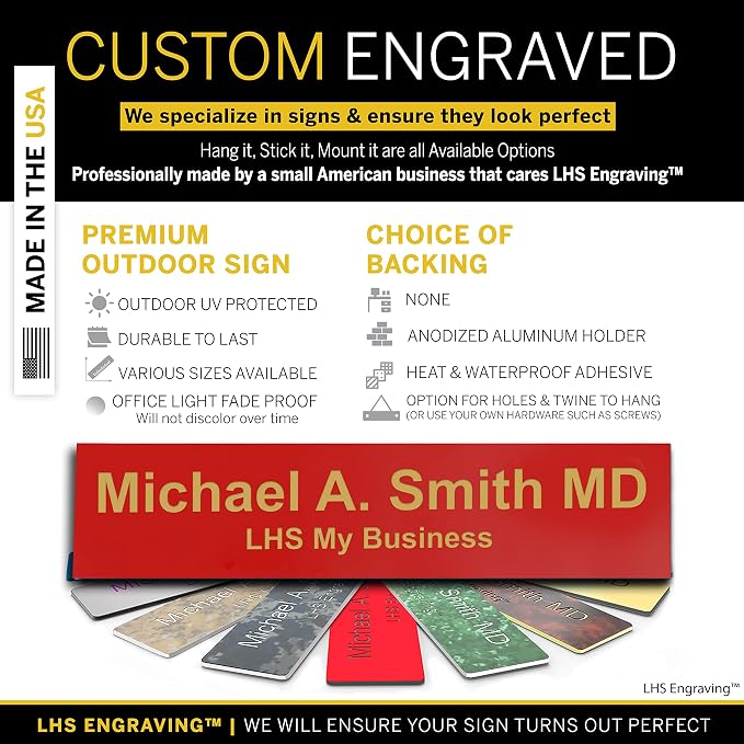 Personalized Name Plate with Choice of Mounting - Image 2