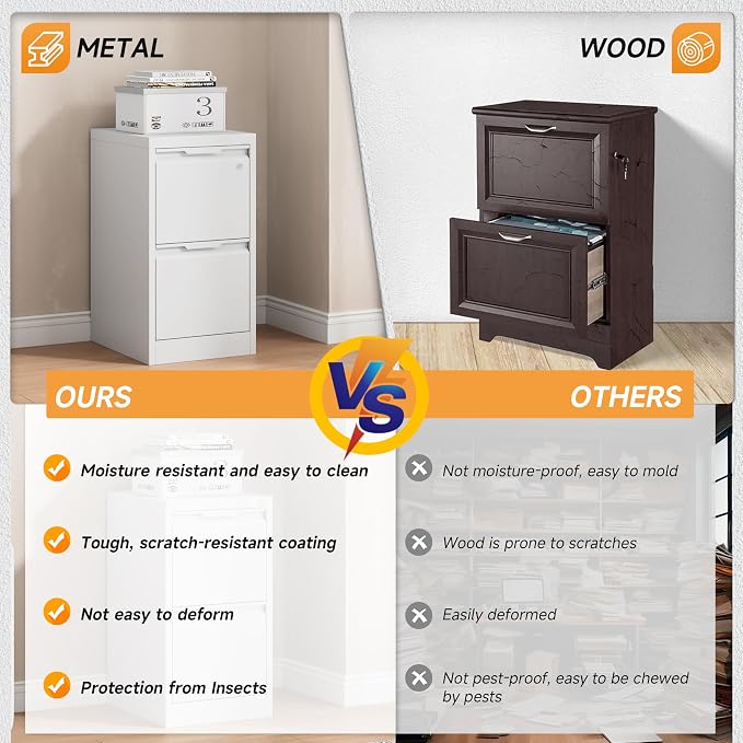 Bestoo 2-Drawer File Cabinet - Image 5