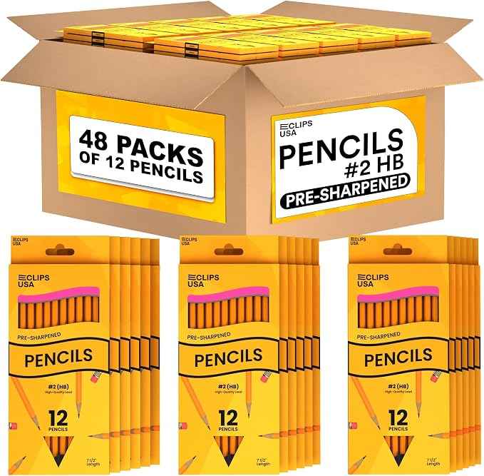 Pencils Bulk, Pencils #2, Number 2 Pencils, Pre-Sharpened Pencil Bulk, School