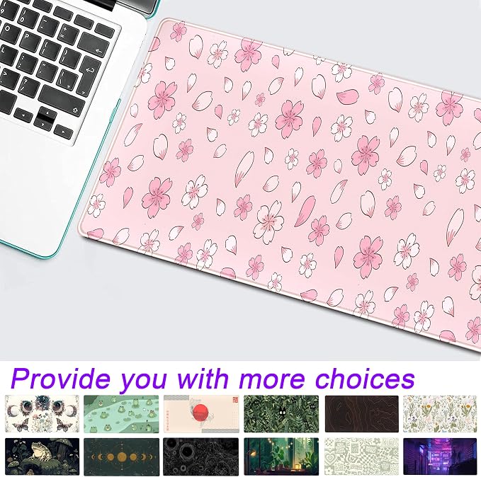 Cherry Blossom Mouse Pad Kawaii Pink XL Large Extended Gaming Desk Mat Cute - Image 7