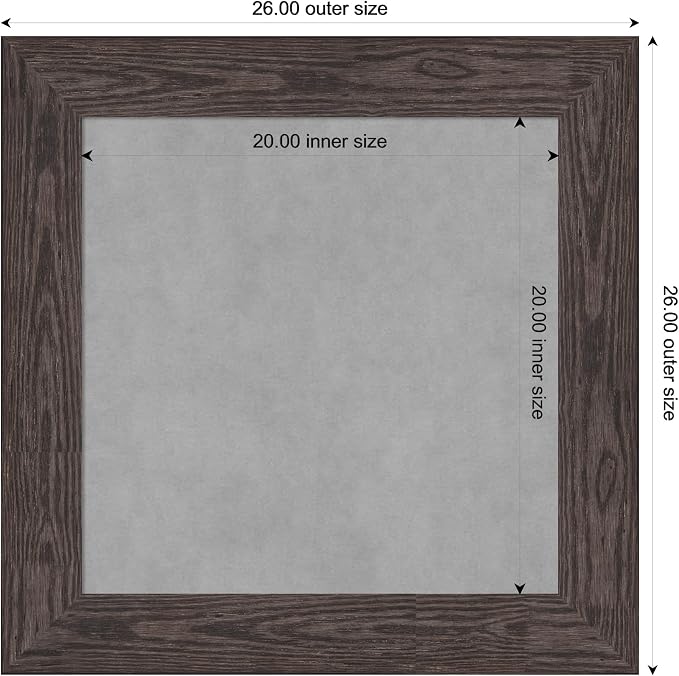 Amanti Art Black Framed Magnetic Board 26x26 Medium Vision Board - Image 3