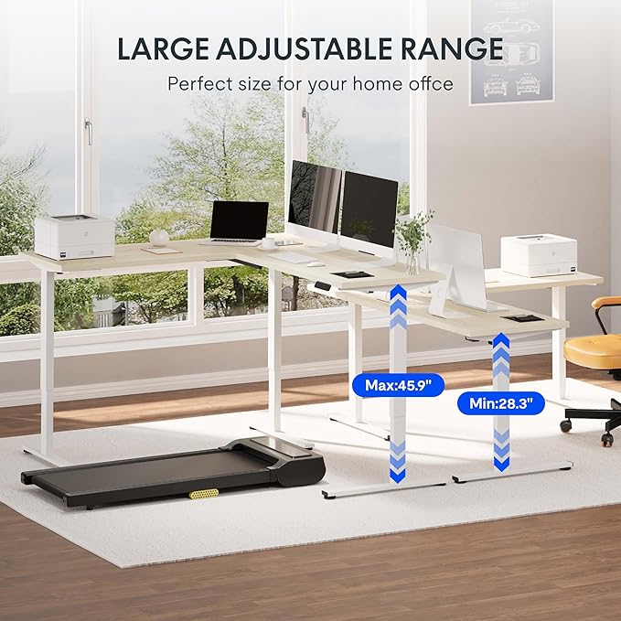 FLEXISPOT L Shaped Standing Desk, 63 x 47 Inch Electric Height Adjustable - Image 6