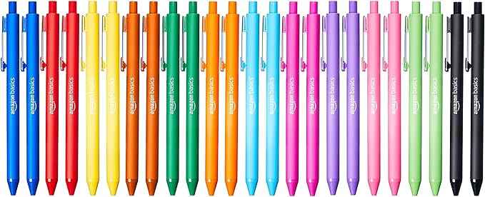 Amazon Basics Multi Colored Ballpoint Pens