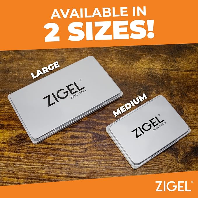 2 Pack Metal Case Stamp Pad Large Size, Olive Green Color - Image 4