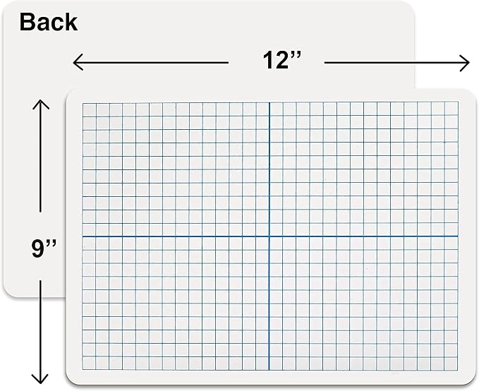 Dry Erase XY Axis Graph Lap Boards 9”X12” - Image 6