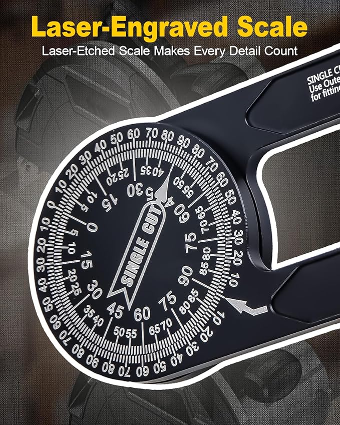 Anyongora 7.2" Miter Saw Protractor Angle Finder, CNC Aluminum Miter Gauge - Image 5