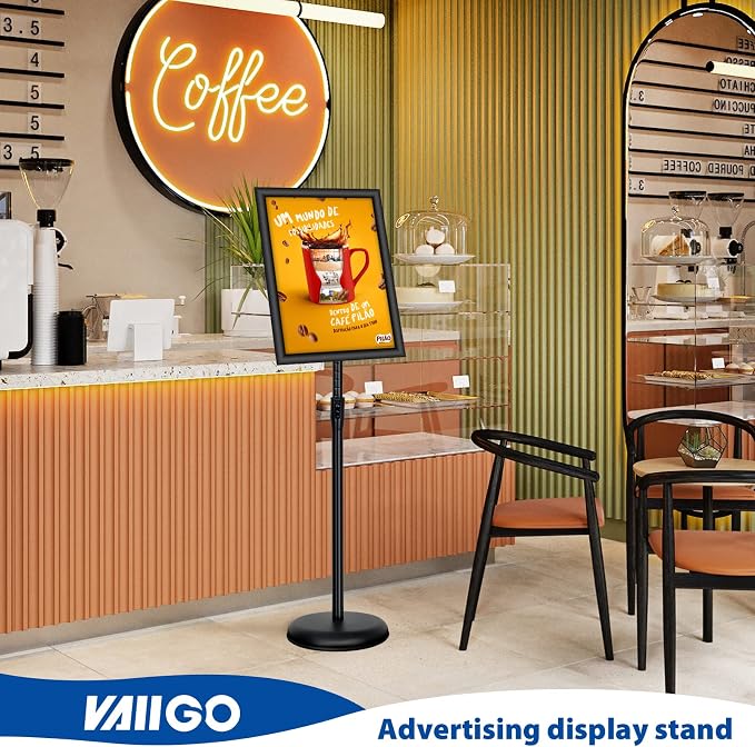 VAIIGO 6Packs 11x17 Inch Adjustable Pedestal Poster Sign Stand, Heavy Duty - Image 7